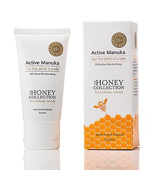 Manuka honing EHBO-voordeelpakket, Manuka honing UMF10+ 500 gr. Manuka honing cr&egrave;me, Manuka olie, spierbalsem, keelpastilles.