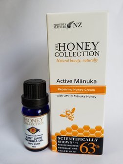 Manuka honing cr&egrave;me en flesje manuka olie