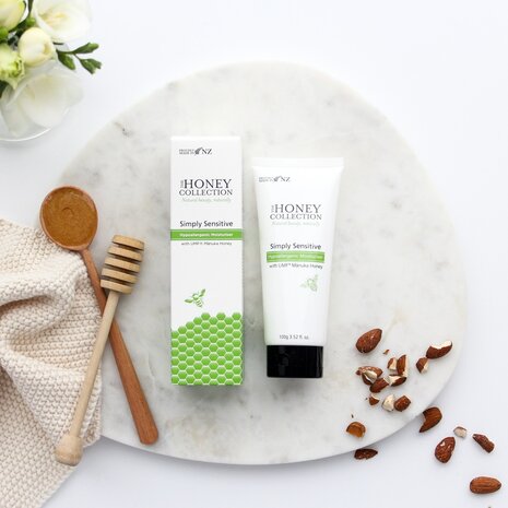Hypoallergene Manuka honing huidverzorgingscr&egrave;me Simply Sensitive, voor de zeer gevoelige huid.